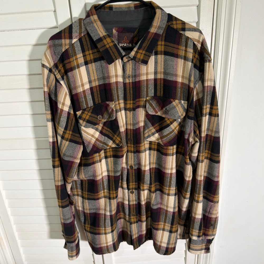 Prana Multicolor Plaid Shirt